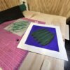 "Okra" Reduction Linocut Kitchen Art - Image 8