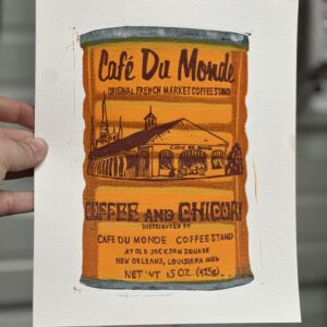 PRE ORDER "Cafe Du Monde" Reduction Linocut Kitchen Art