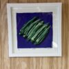 "Okra" Reduction Linocut Kitchen Art - Image 3