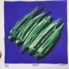 "Okra" Reduction Linocut Kitchen Art - Image 5