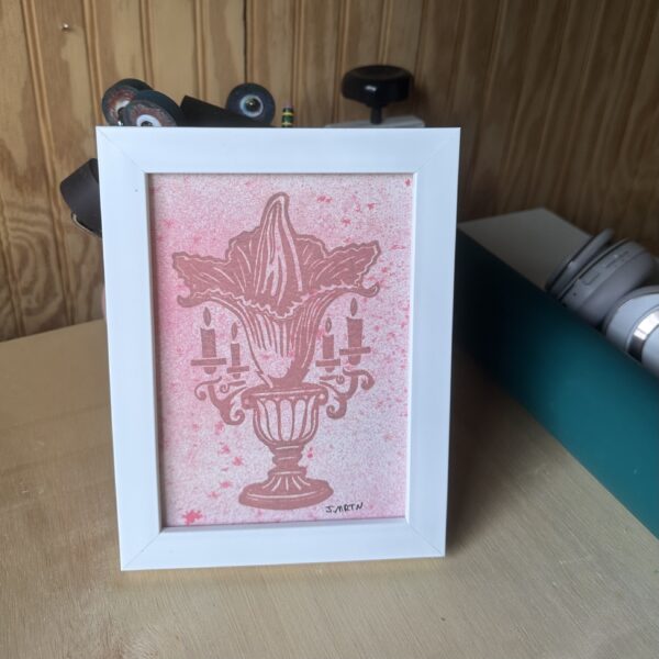 Corpse Flower Candelabra Block Print Artwork - Image 4