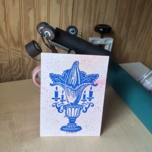 Corpse Flower Candelabra Block Print Artwork