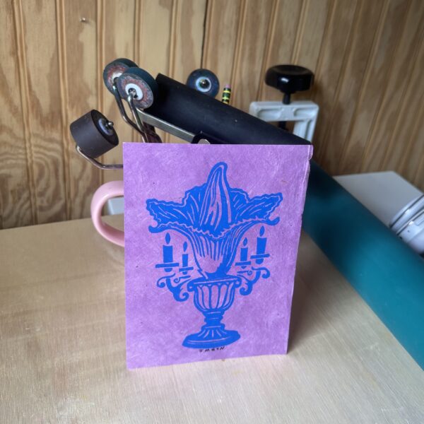 Corpse Flower Candelabra Block Print Artwork - Image 3