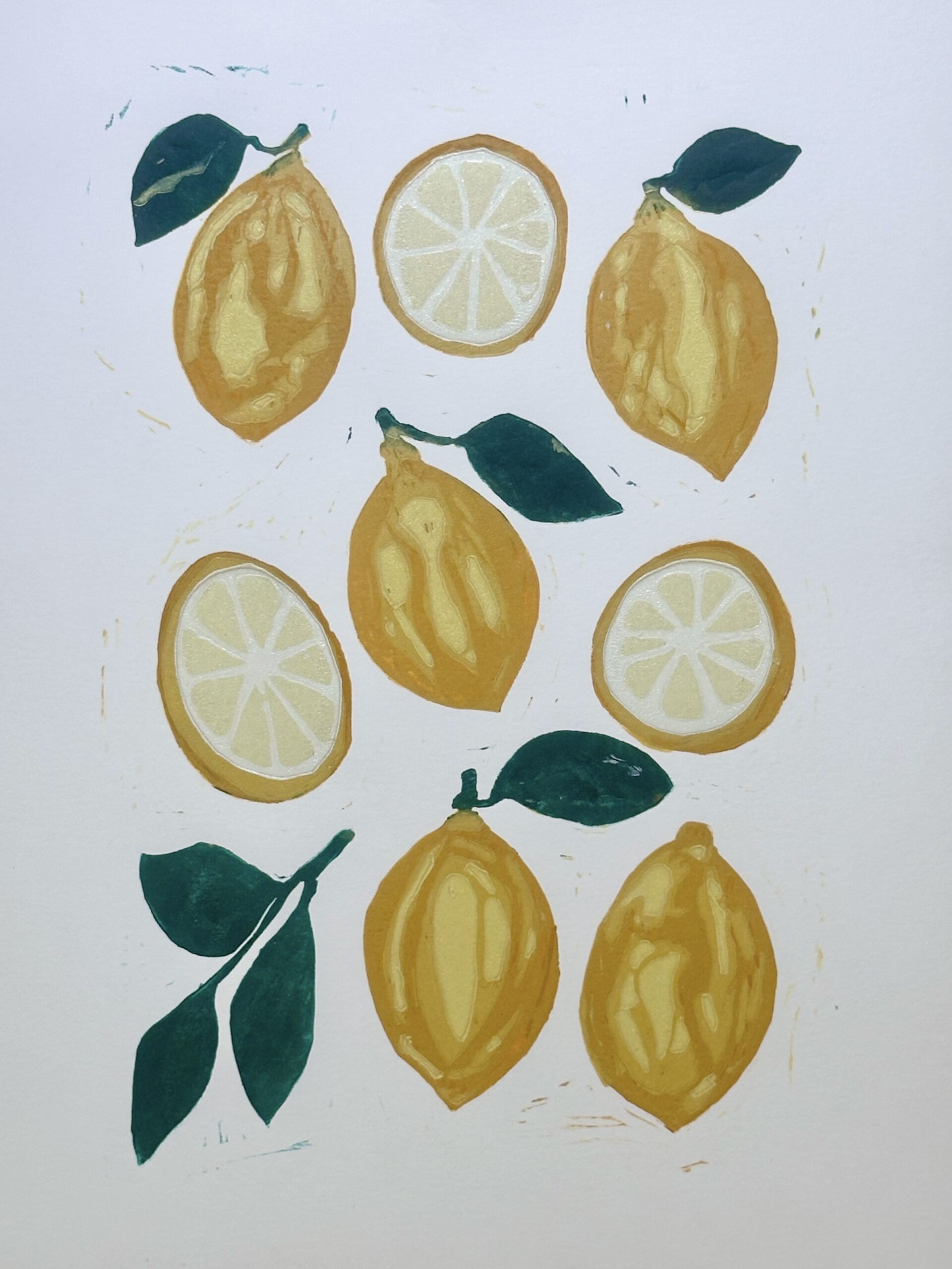 Lemon Reduction Linocut Kitchen Art - Image 4