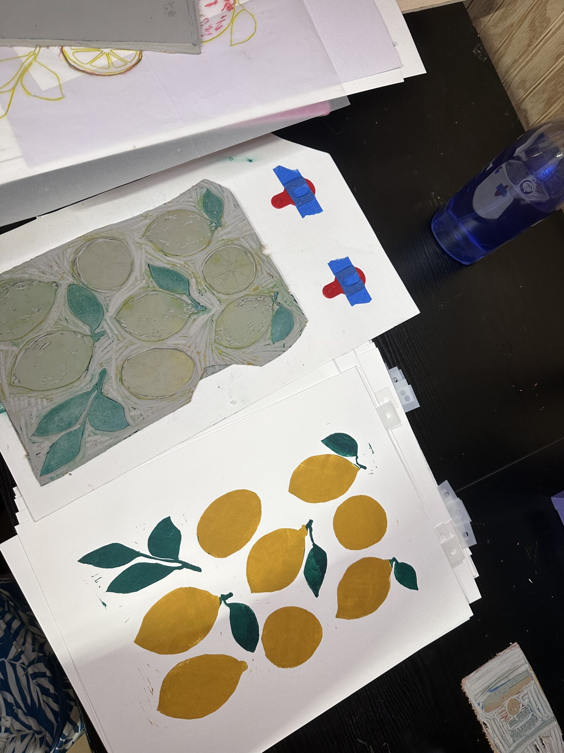 Lemon Reduction Linocut Kitchen Art - Image 11