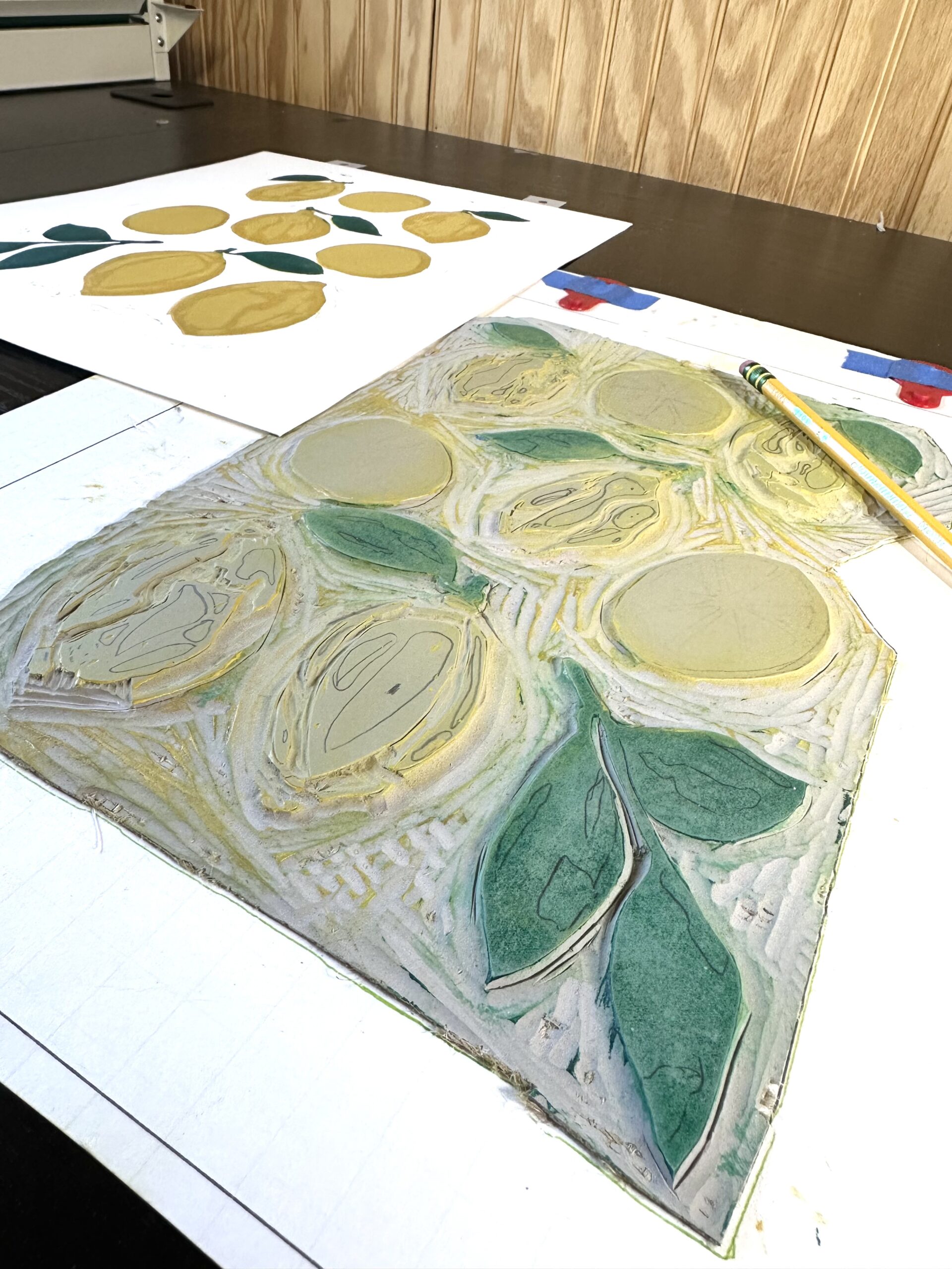 Lemon Reduction Linocut Kitchen Art - Image 10