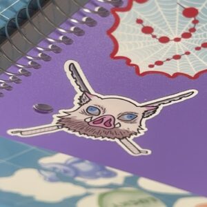 Inosuke Boar Head and Twin Swords Sticker