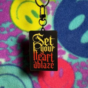 Set Your Heart Ablaze Keychain