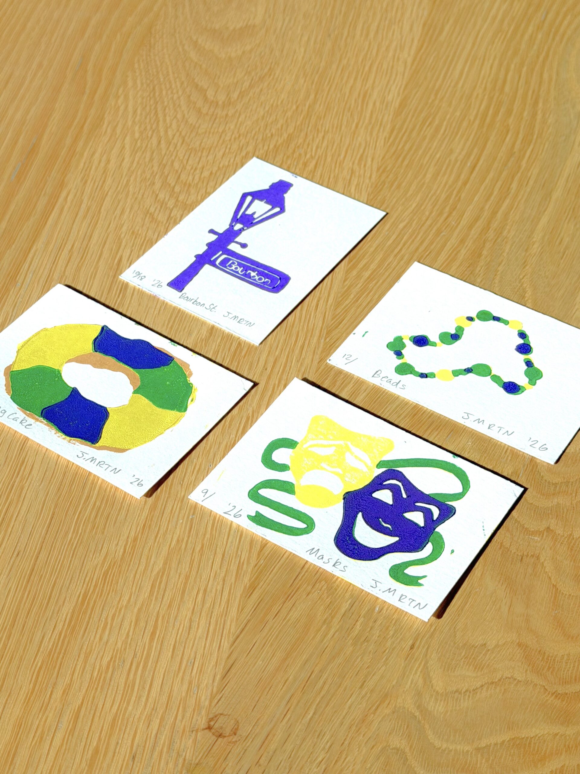 Mardi Gras Mini Print ACEO - Image 6