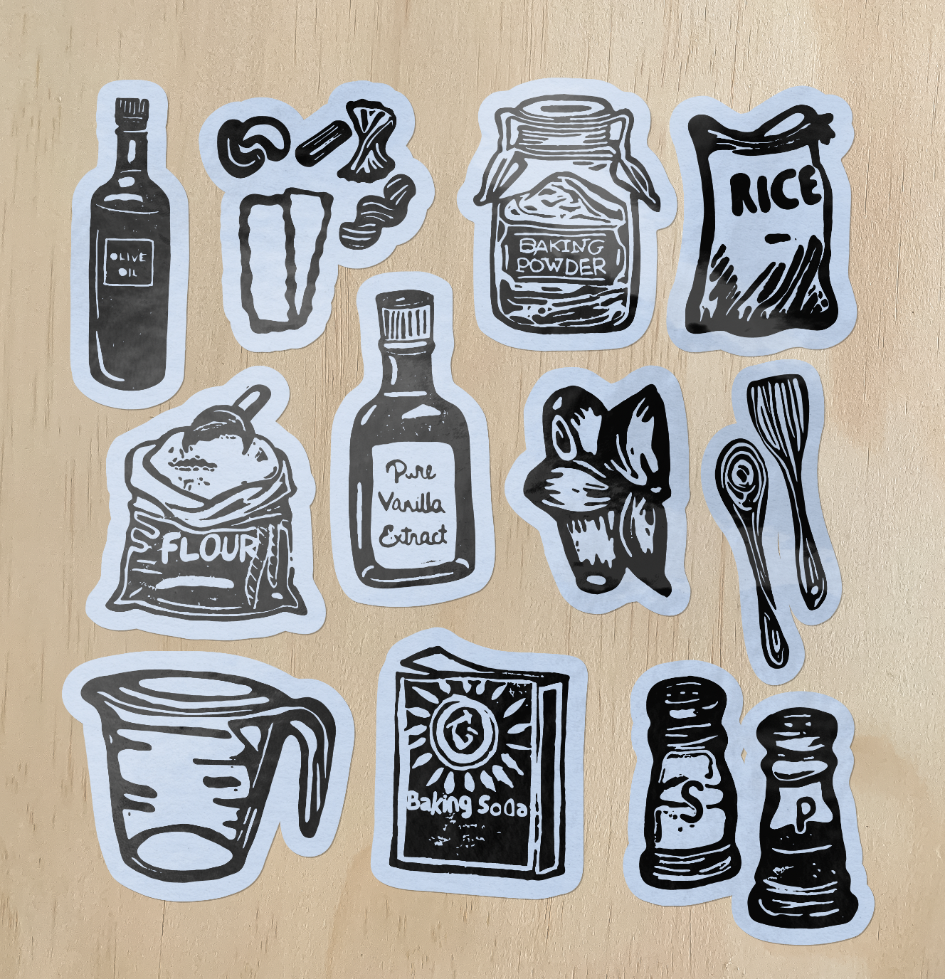 Pantry Staples Stickers & Magnets
