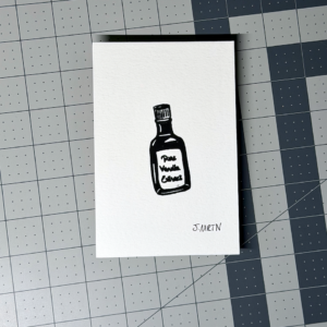 Vanilla Extract Block Print Artwork