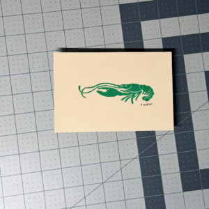 Crawfish Block Print Artwork, Singles