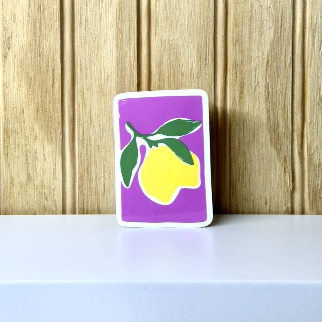 Lemon Abstract Sticker - Image 2