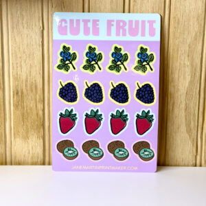Cute Fruit Sticker Sheet