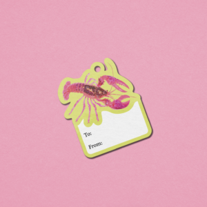 Sparkly Crawfish Gift Tags