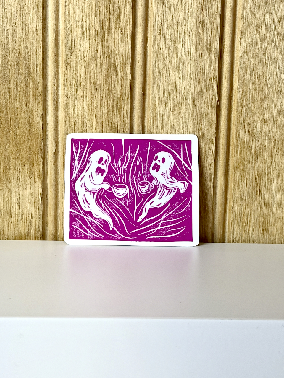Coffee Ghosts Sticker - Image 3