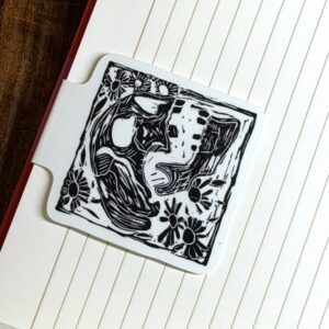 Skull & Daisies Magnetic Bookmark