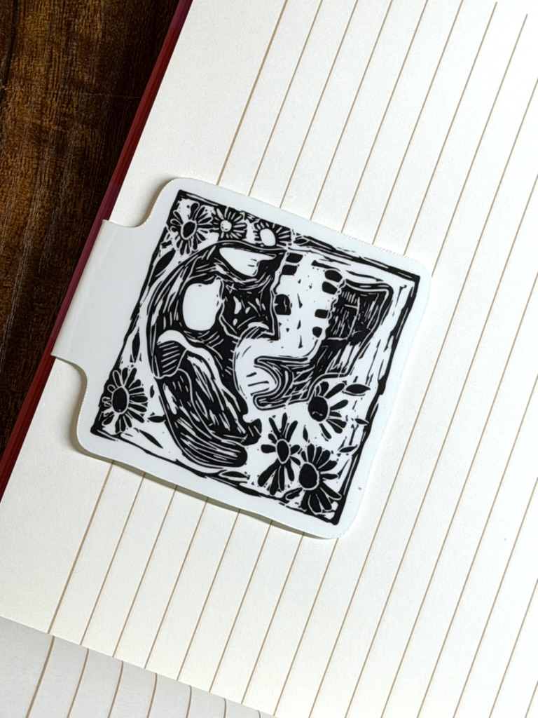 Skull & Daisies Magnetic Bookmark