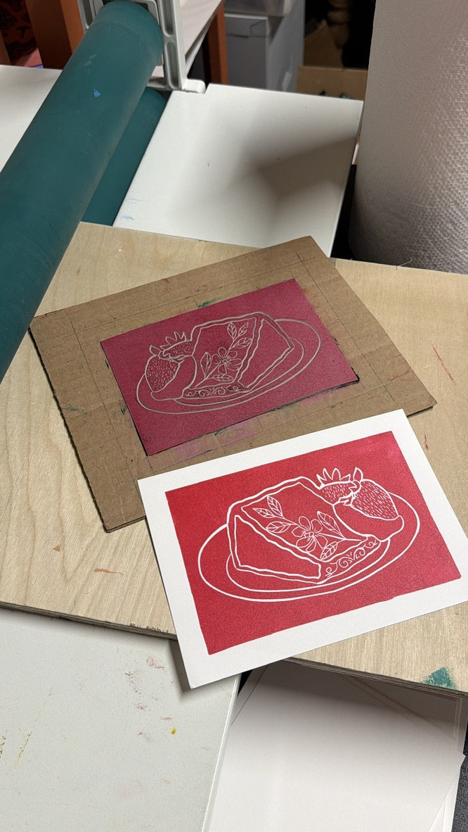 Pound Cake Linocut Artwork - Image 4