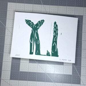 Asparagus Linocut Artwork