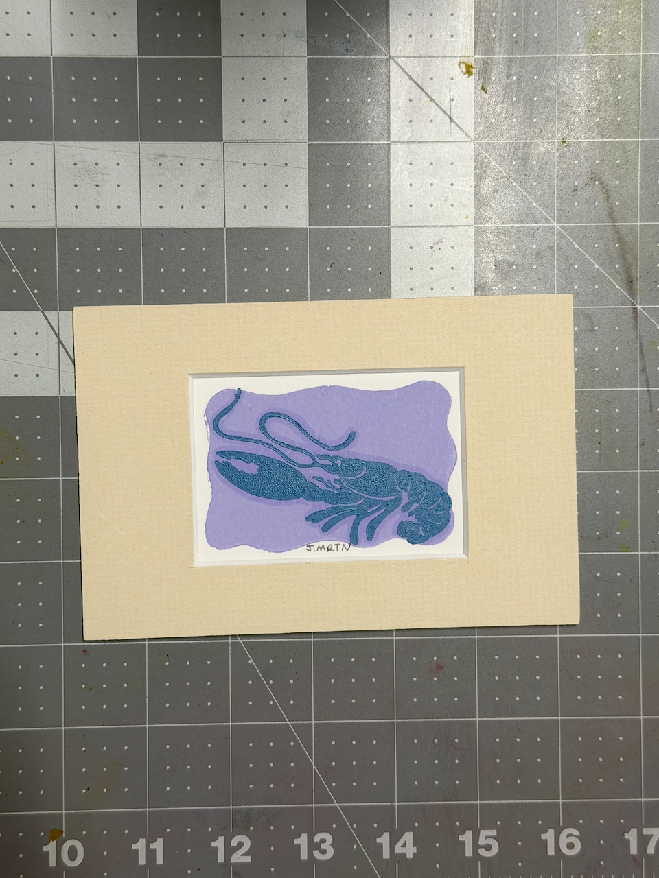 Crawfish Matted Artwork