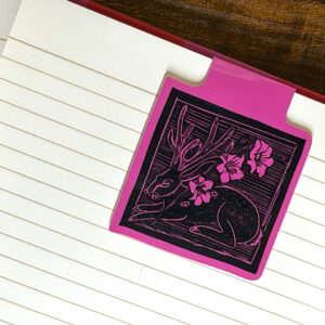 Jackalope & Gladiolus Magnetic Bookmark