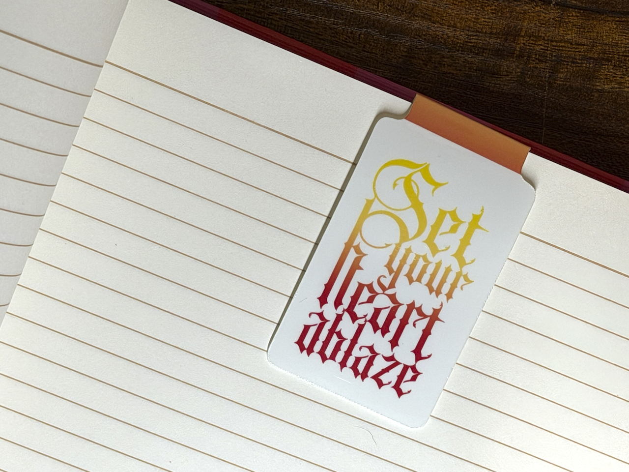 Set Your Heart Ablaze Magnetic Bookmark