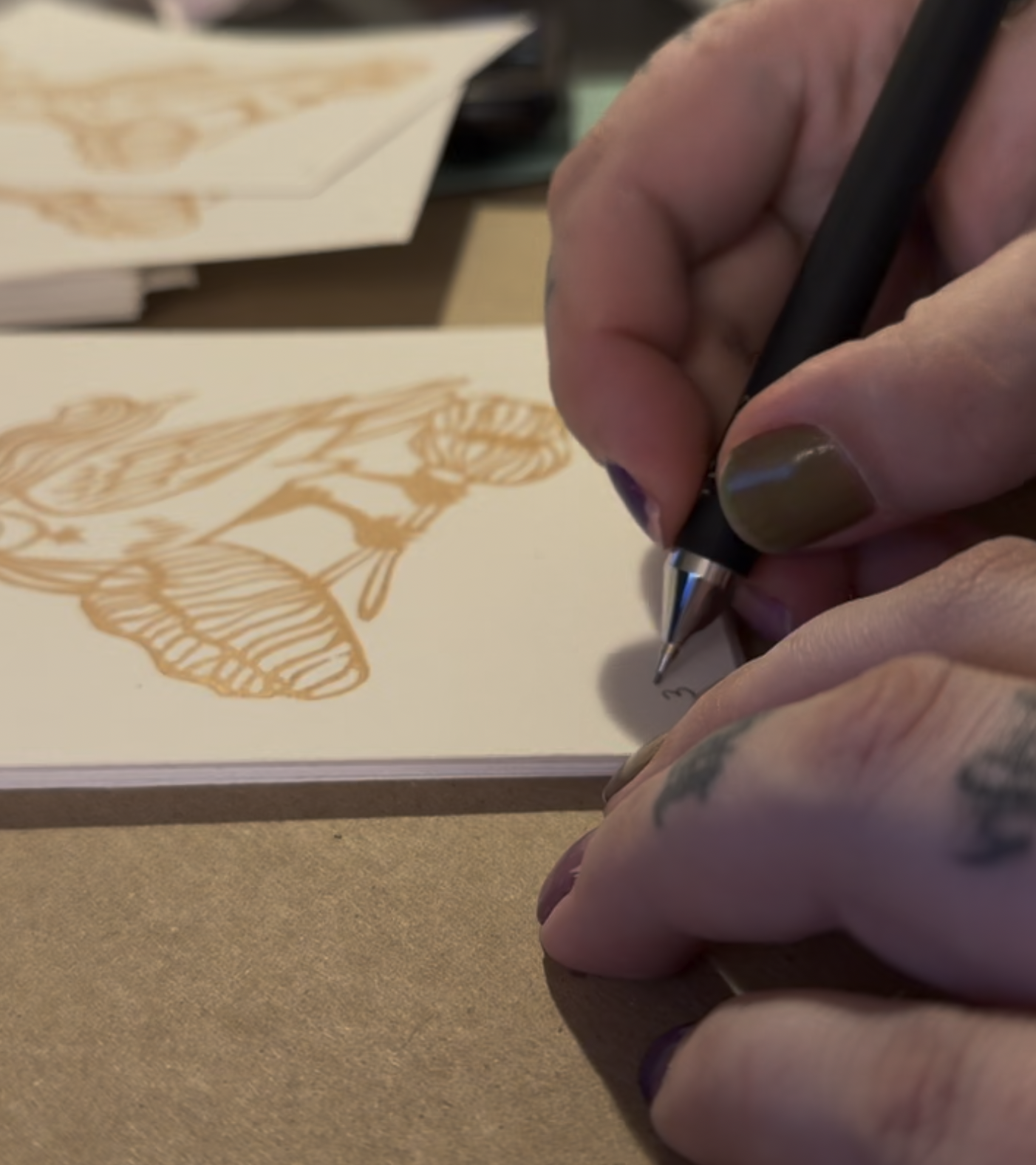 Poppy Sirin Linocut Artwork - Image 6