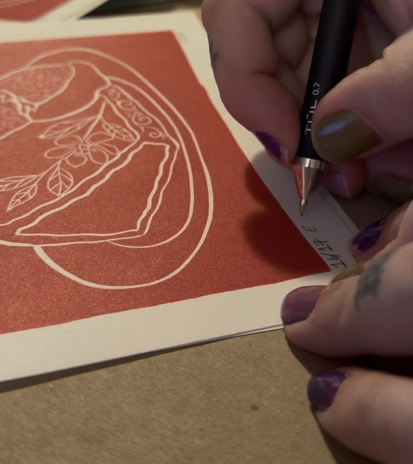 Pound Cake Linocut Artwork - Image 3