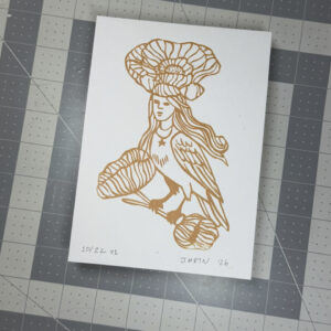 Poppy Sirin Linocut Artwork