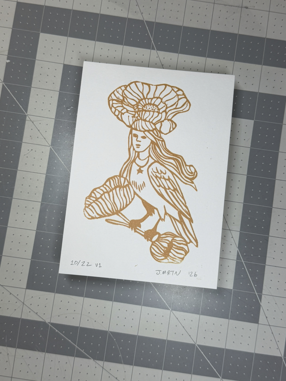Poppy Sirin Linocut Artwork